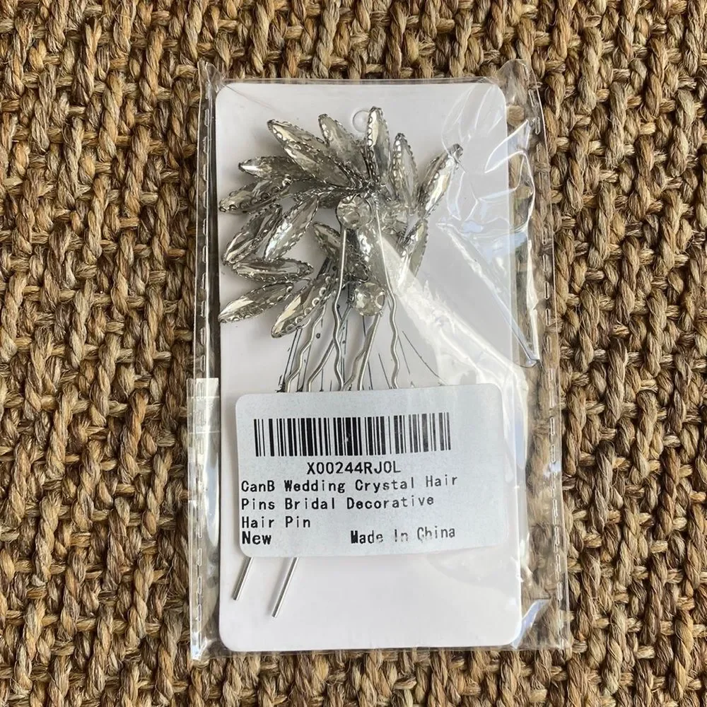 Crystal hair pins